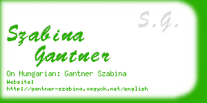 szabina gantner business card
